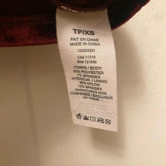 Dark red velvet camisole XS - Picture 4 of 4